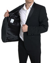 Elegante abito a due pezzi in forma Black Slim Fit