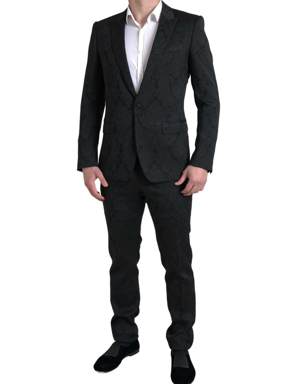 Costume martini noir élégant Slim Fit