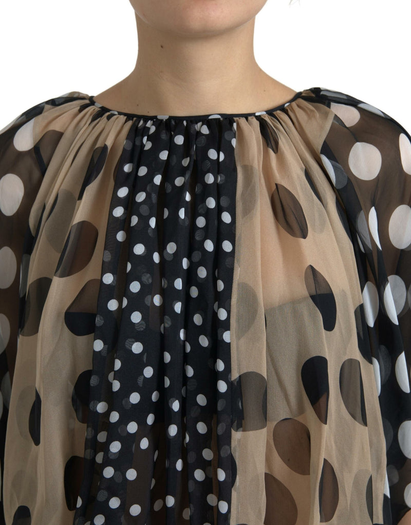 Elegant Polka Dot Silk Blouse