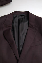 Abito a 2 pezzi Maroon Martini Slim Fit