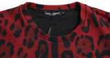 Roter Leoparden -Druck -Baumwoll -Tanktop