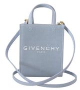 Chic Cloud Blue Cotton Mini -Tasche