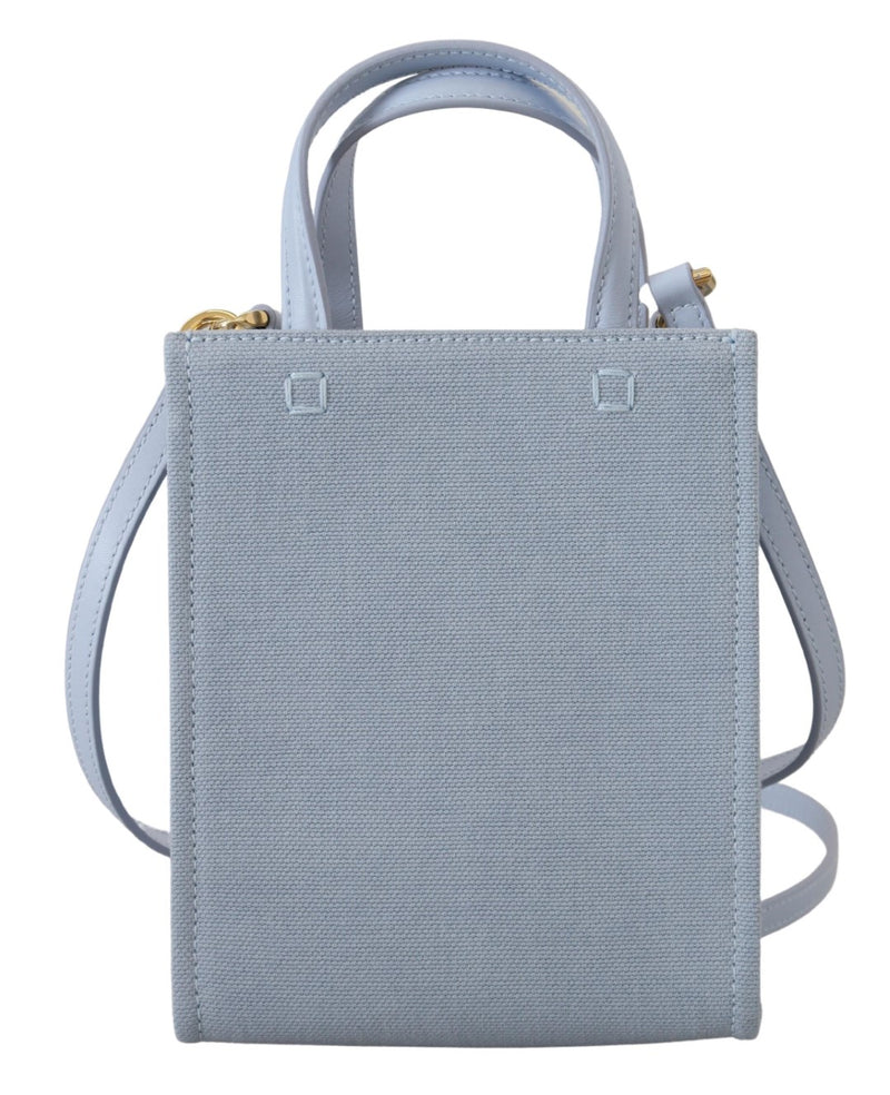 Mini sac de coton bleu nuageux