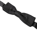 Elegante corbata de seda negra de seda