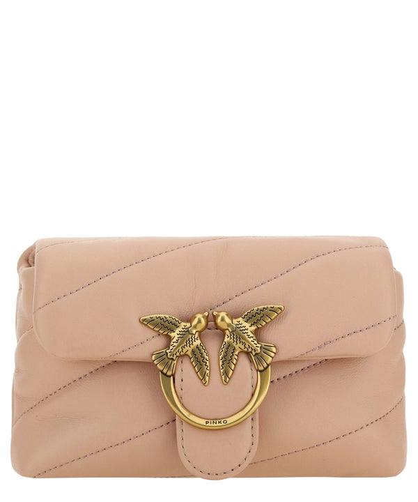 Chic Blush trapunted Crossbody Love Puff Bag