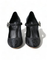 Pombas elegantes de Brocade Black Brocade Mary Janes