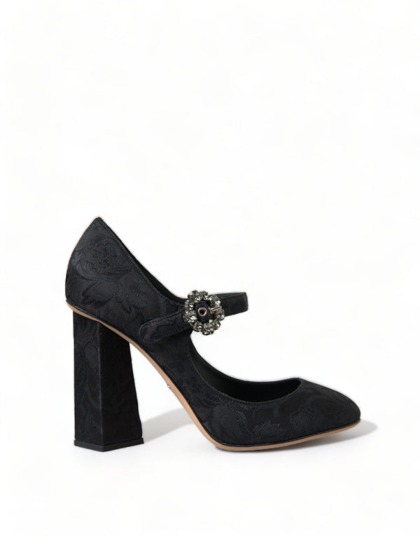 Pombas elegantes de Brocade Black Brocade Mary Janes