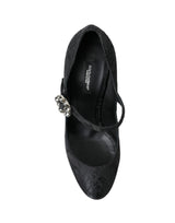 Pombas elegantes de Brocade Black Brocade Mary Janes