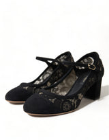 Κομψό σουέτ Mary Jane Lace Heels