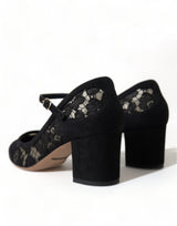 Elegante Wildleder Mary Jane Spitzen Heels