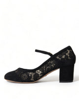 Elegante Wildleder Mary Jane Spitzen Heels