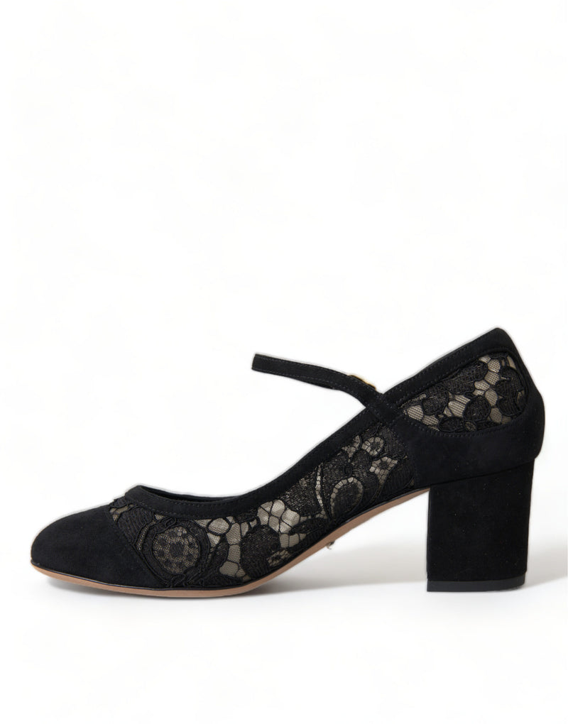 Elegante pelle scamosciata Mary Jane Lace Teli