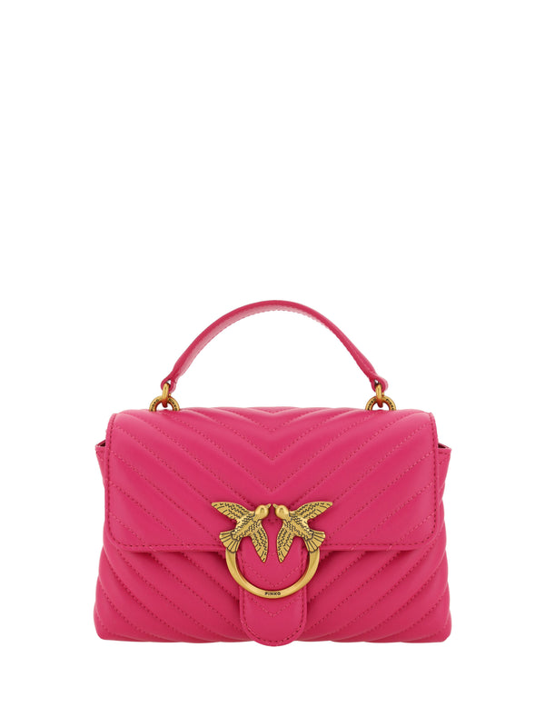 Mini borsa chic in pelle trapuntata rosa