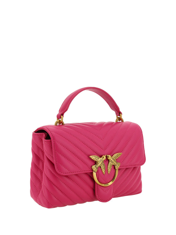 Mini borsa chic in pelle trapuntata rosa