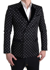 Elegante blazer sottile a motivi geometrici