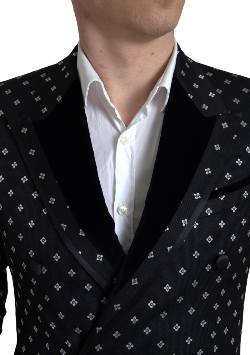 Elegante blazer sottile a motivi geometrici