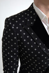 Elegante blazer sottile a motivi geometrici