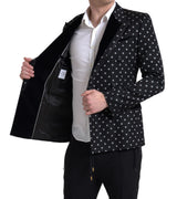 Elegante blazer sottile a motivi geometrici