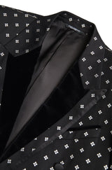 Eleganter geometrischer gemusterter schlanker Blazer