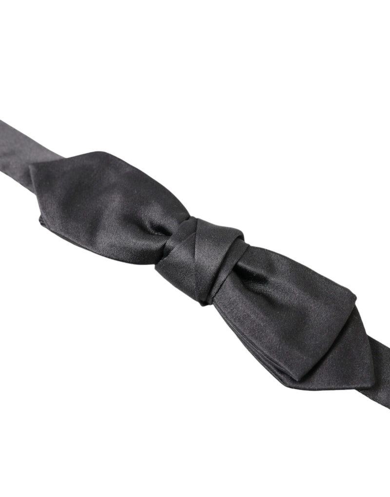 Elegant Anthracite Silk Bow à noeud papillon