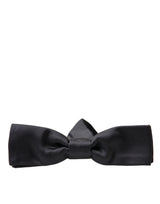 Elegant Dark Anthracite Silk Bow Tie