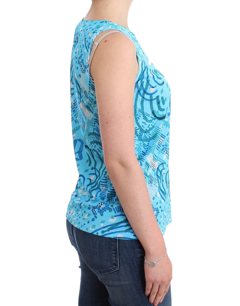 Elegante Top-Sleeveless Silk-Detailed