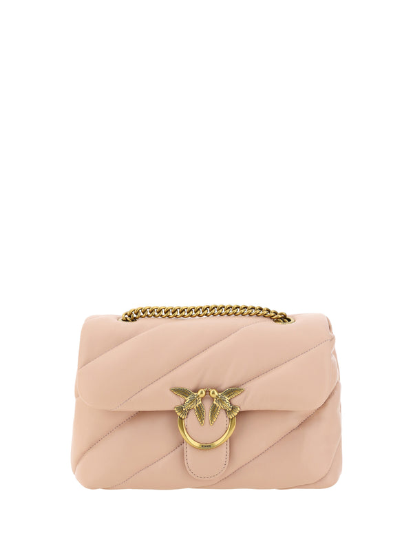 Élégant sac d'épaule matelassé rose clair