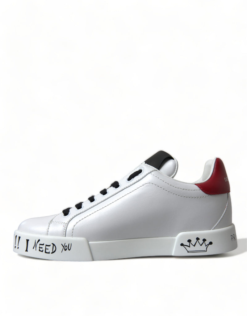 Sneaker chic portofino in pelle bianca