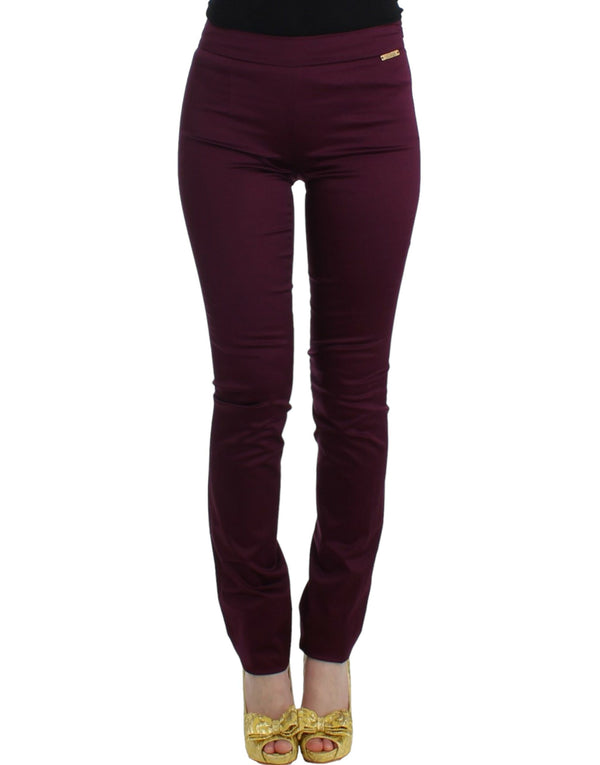 Pantalon slim violet élégant