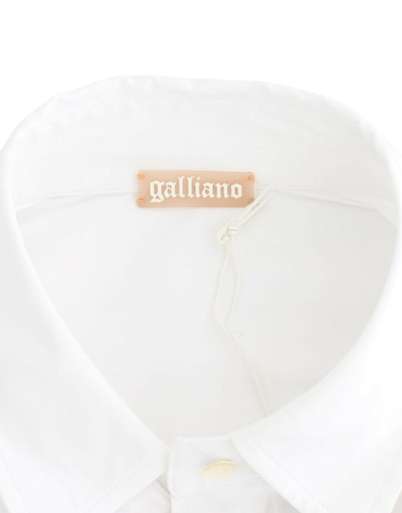 Blusa blanca de algodón blanco de algodón corta