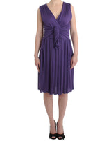 Robe en jersey élégante pour le genou violet