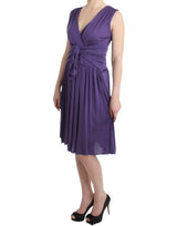 Robe en jersey élégante pour le genou violet