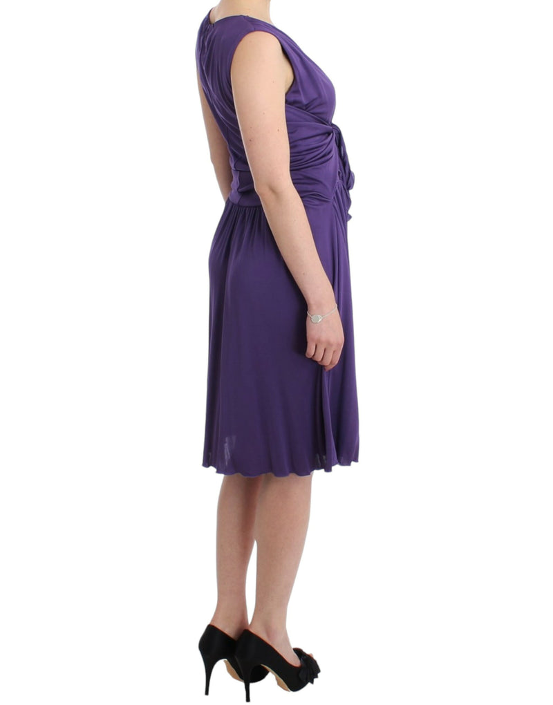 Robe en jersey élégante pour le genou violet