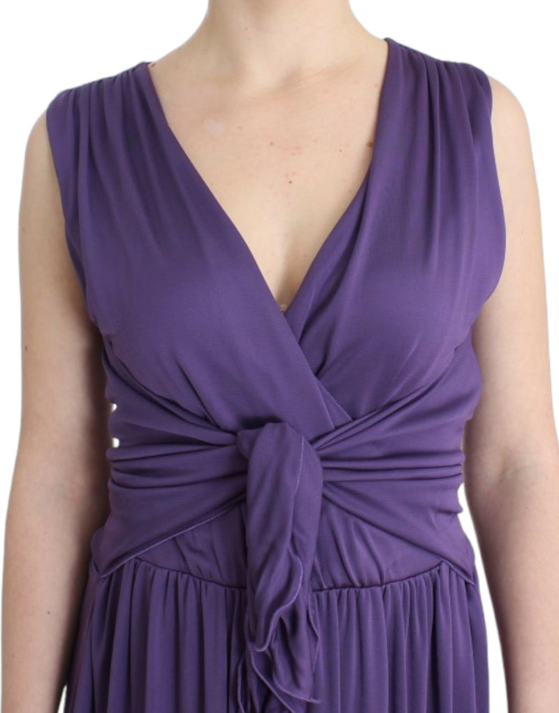 Robe en jersey élégante pour le genou violet