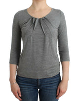 Jersey elegante de cachemir gris-mezcla