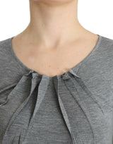 Elegante jumper grigio cashmere-blend