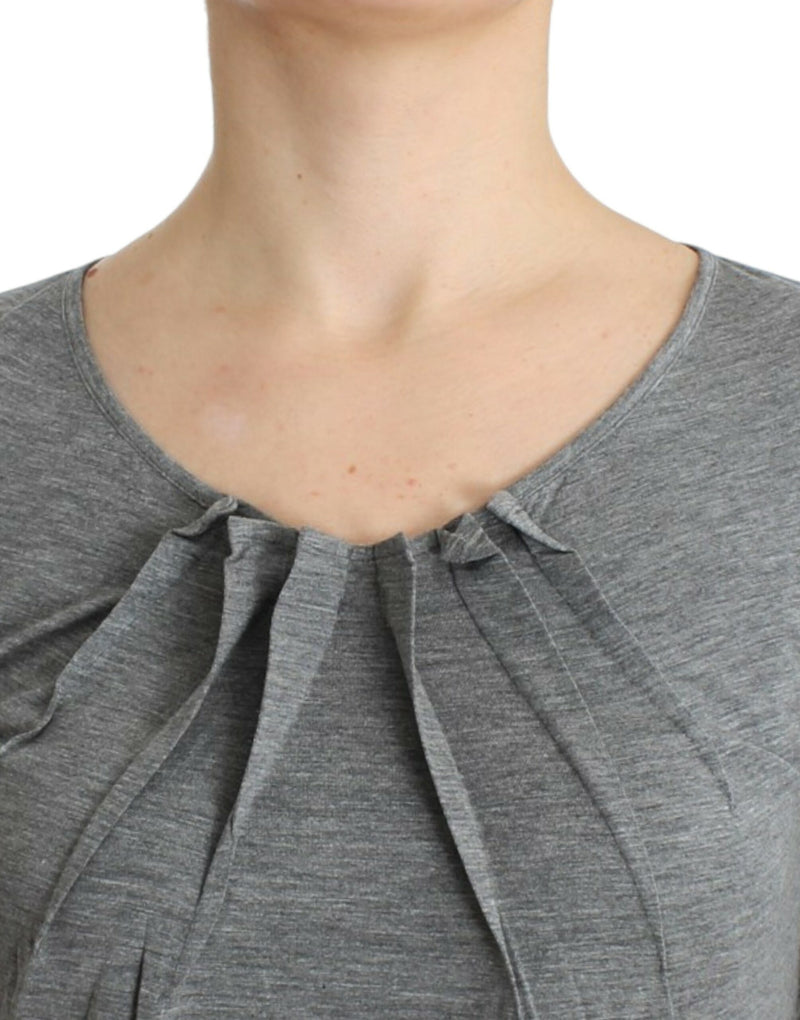 Élégant pull-mélange de cachemire gris gris