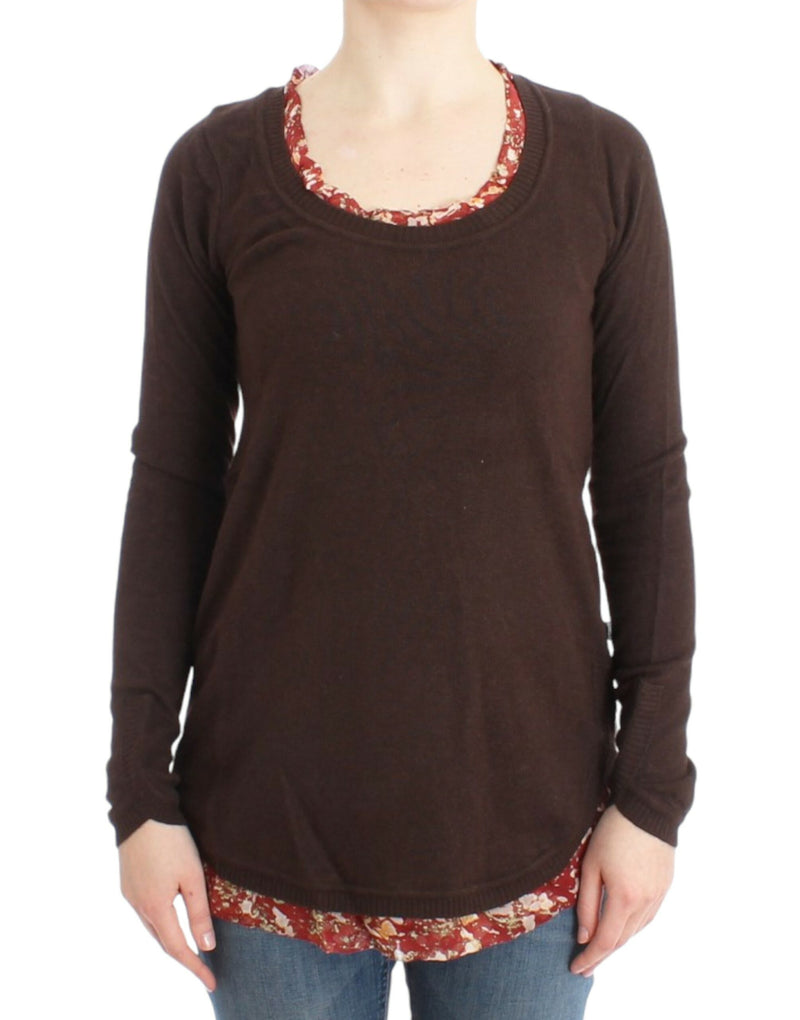 Maglione chic-gewneck seta-appliqué