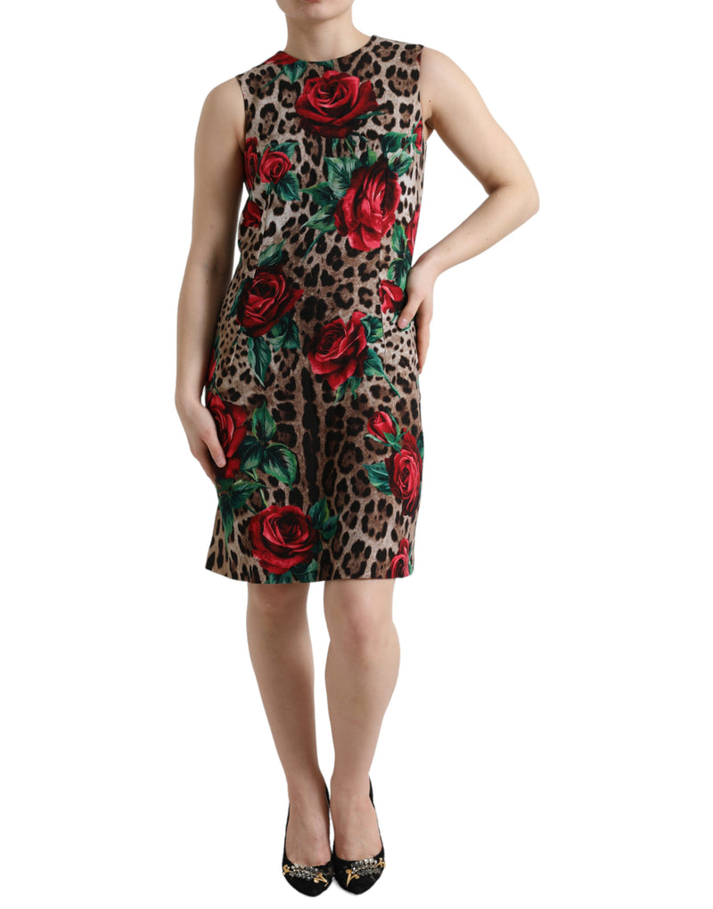 Κομψό φόρεμα Floral A-Line Leopard