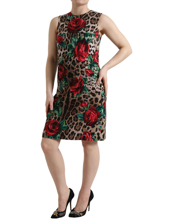 Κομψό φόρεμα Floral A-Line Leopard