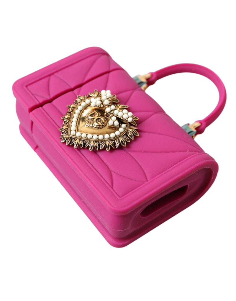 Custodia ad aereo in silicone trapuntato chic - Pink & Gold