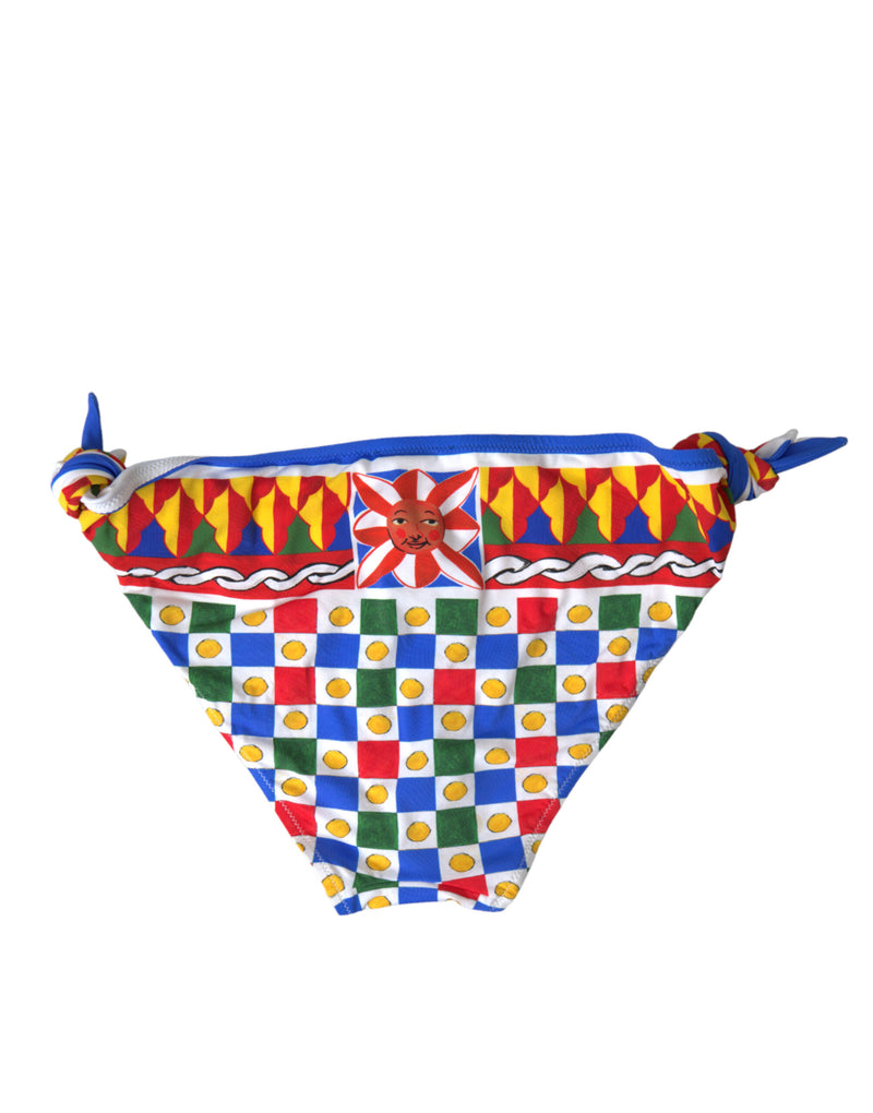 Multicolor Carretto Print Bikini unten