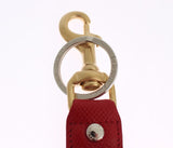 Keychain chic multicolore in pelle rafia