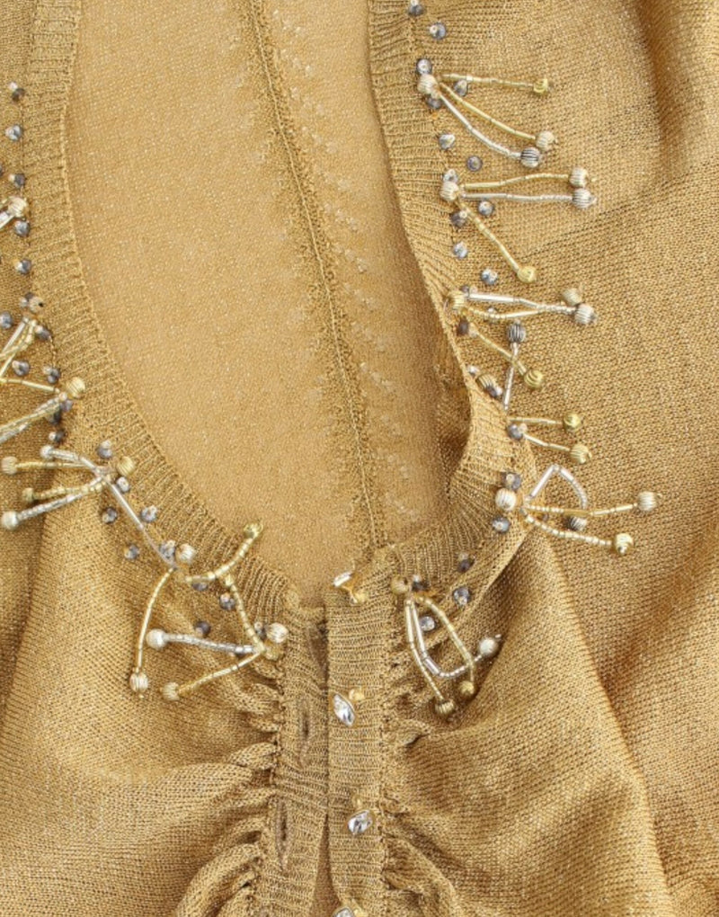 Embellished Gold Shimmer Shrug