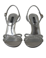 Elegantes sandalias de tacones adornados con cristal