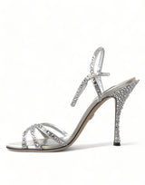 Elegantes sandalias de tacones adornados con cristal