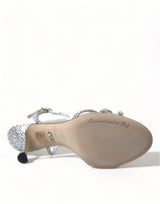 Elegantes sandalias de tacones adornados con cristal