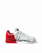 Eleganti sneaker portofino in pelle bianca