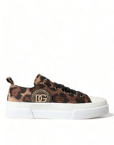 Elegant Leopard Print Casual Sneakers