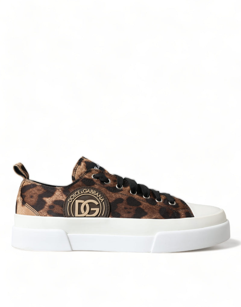 Eleganti sneaker casuali stampate in leopardo